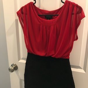 Red and Black Dress